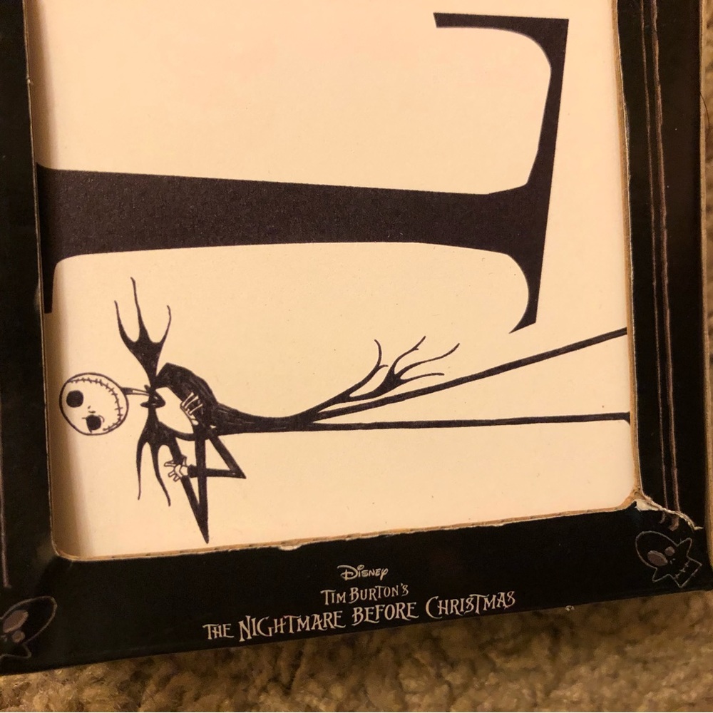 Monogram Initial " L" Nightmare Before Christmas Jack Skellington Coasters (4) - Picture 2 of 5